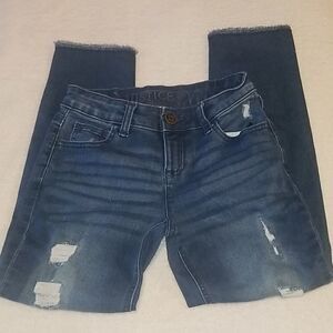 JUSTICE DISTRESSED GIRLS JEANS SZ 10